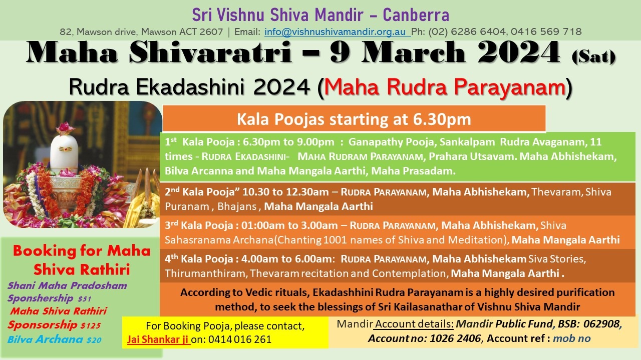 Maha Shivaratri - 9 March