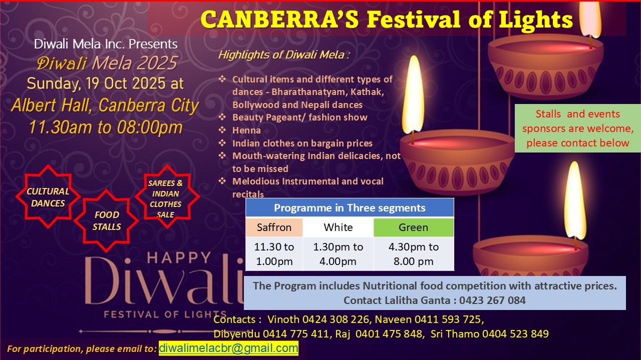 Diwali Mela 2025 @Albert hall - Sunday, 19 Oct