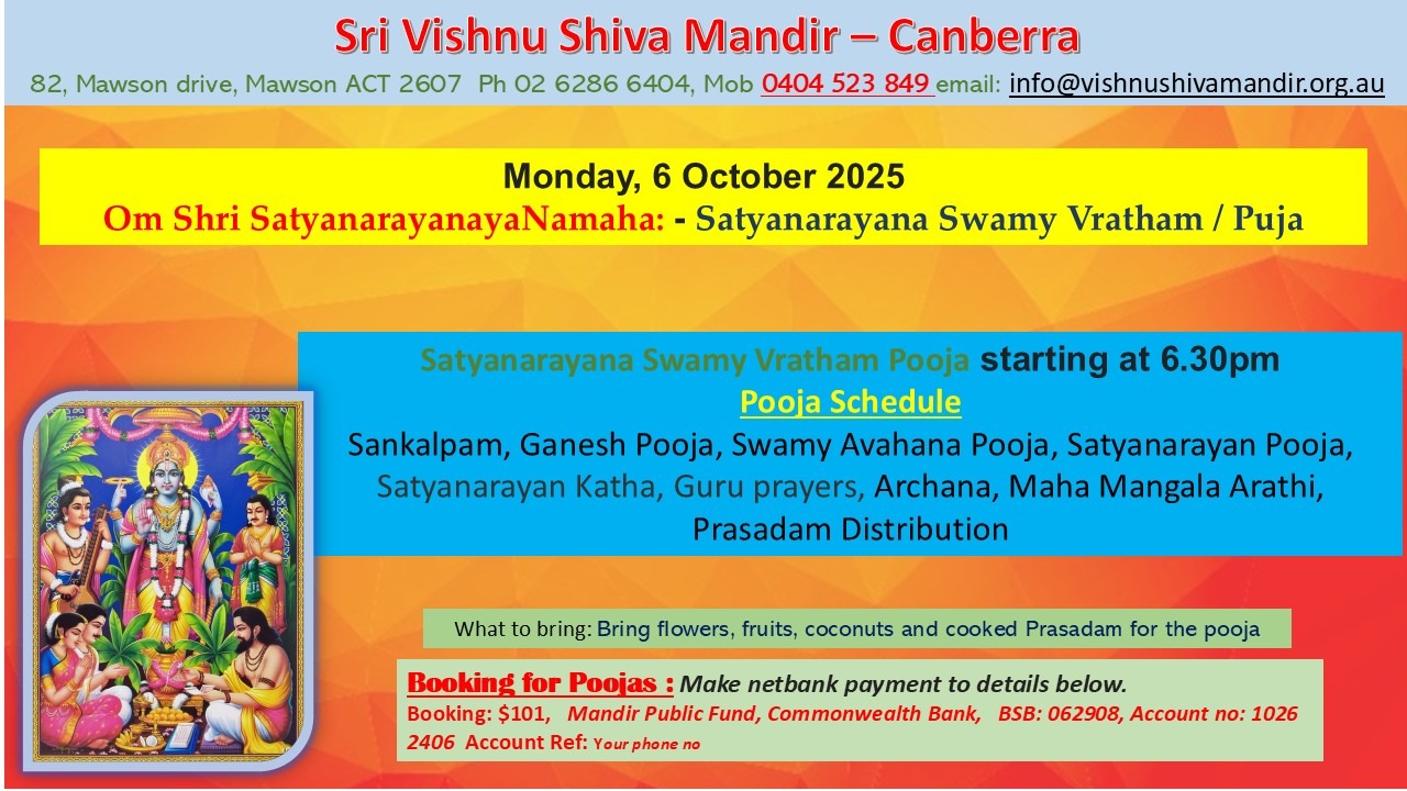 Satyanarayana Swamy Vratham Pooja - 6 Oct